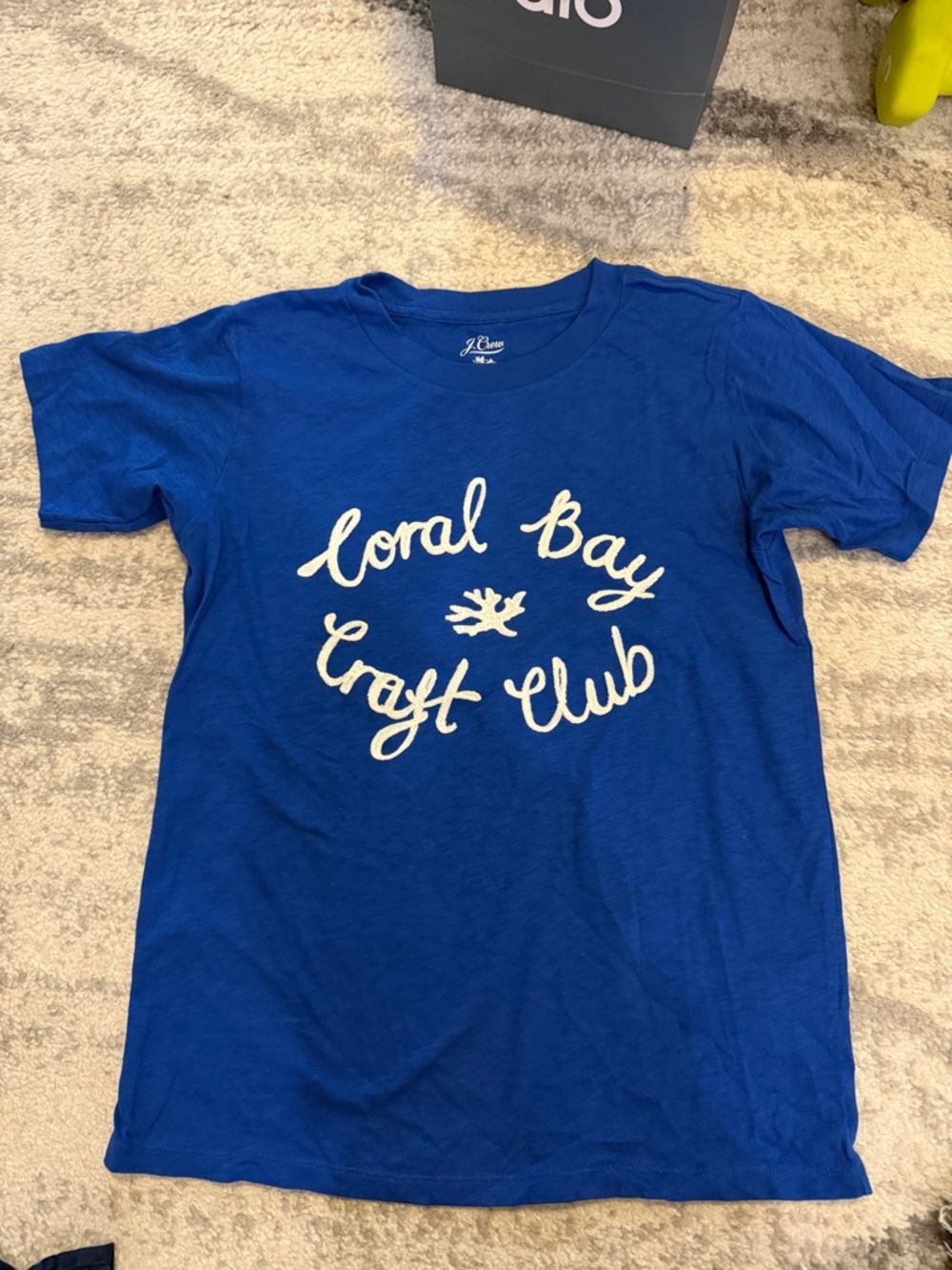 J. Crew Royal Blue Graphic Crewneck Tee
